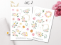 Preview: Sommerblumen Sticker Set